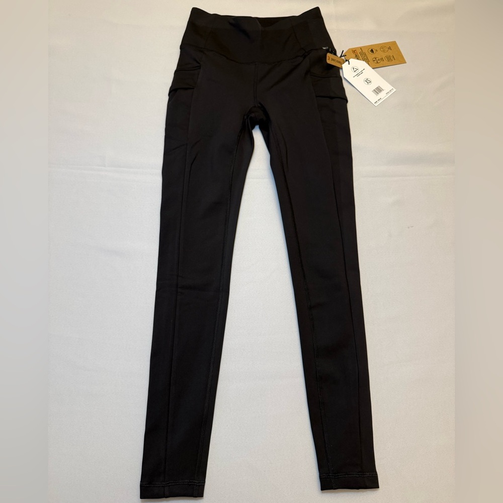 Avalanche Fleece Lined Black Leggings Pockets Women’s Size XS Black NWT ORIG $98